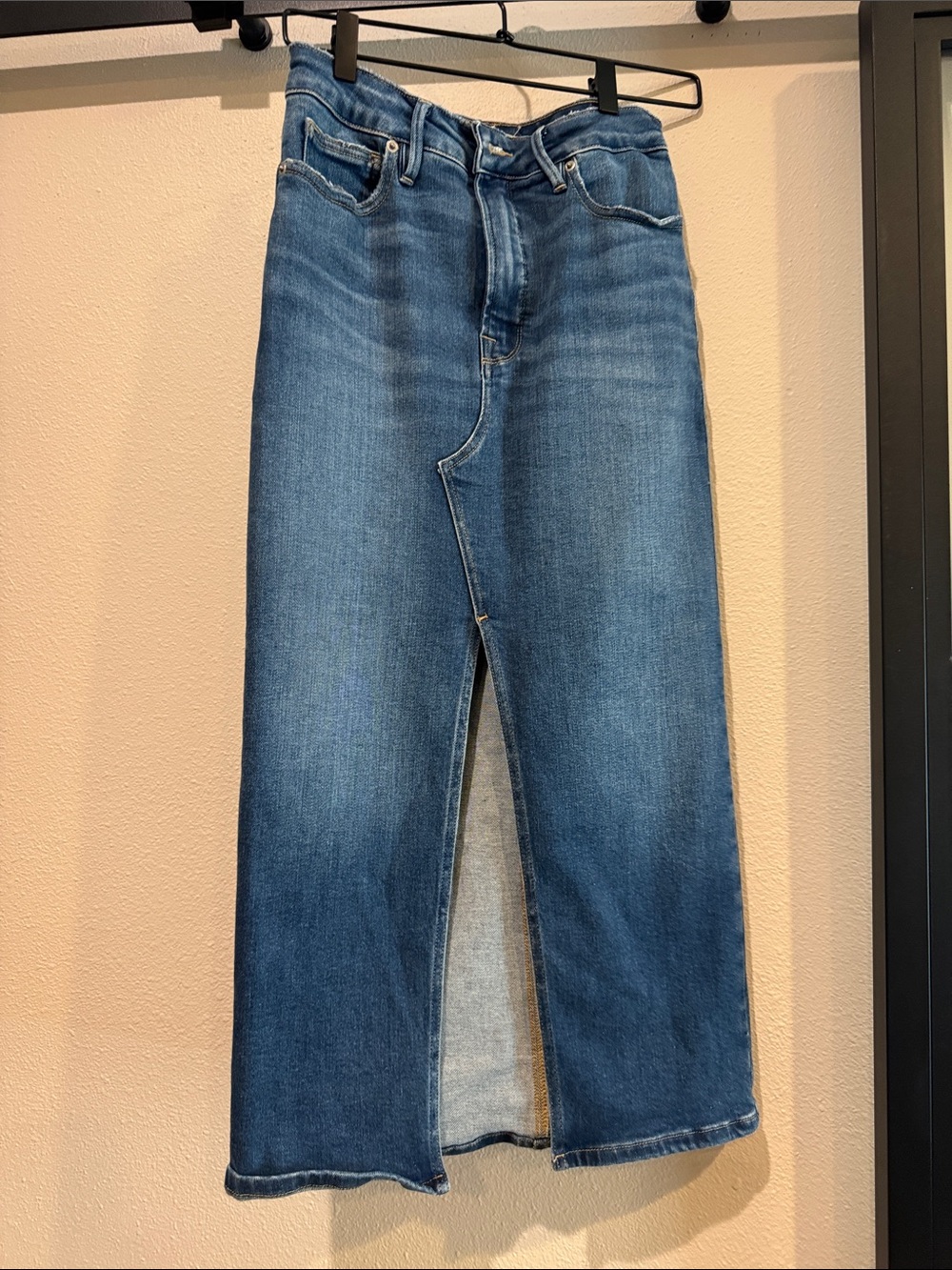 Good American Blue Denim Skirt